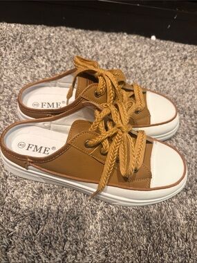 Brand New Tan Slip-On 
Low-Top Sneakers
Perfect for to-from Pilates!